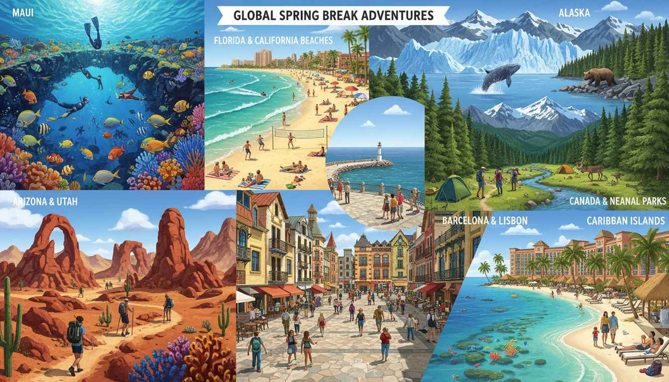best places to visit in spring break