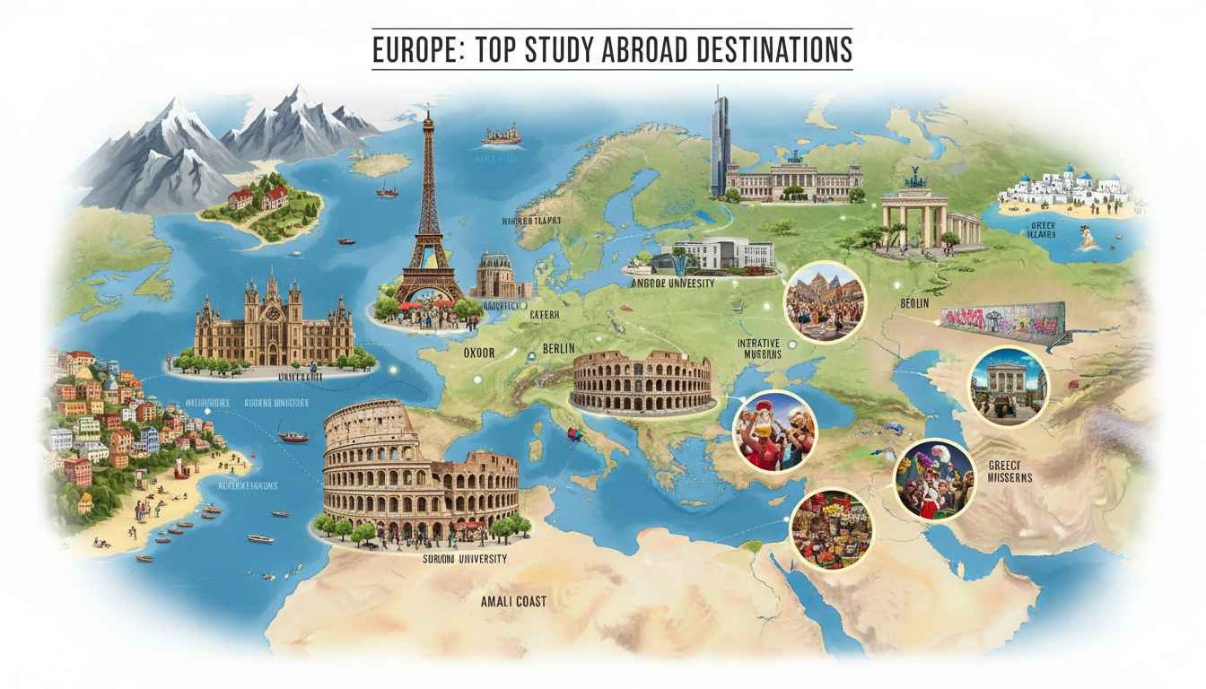 best places to visit while studying abroad in europe